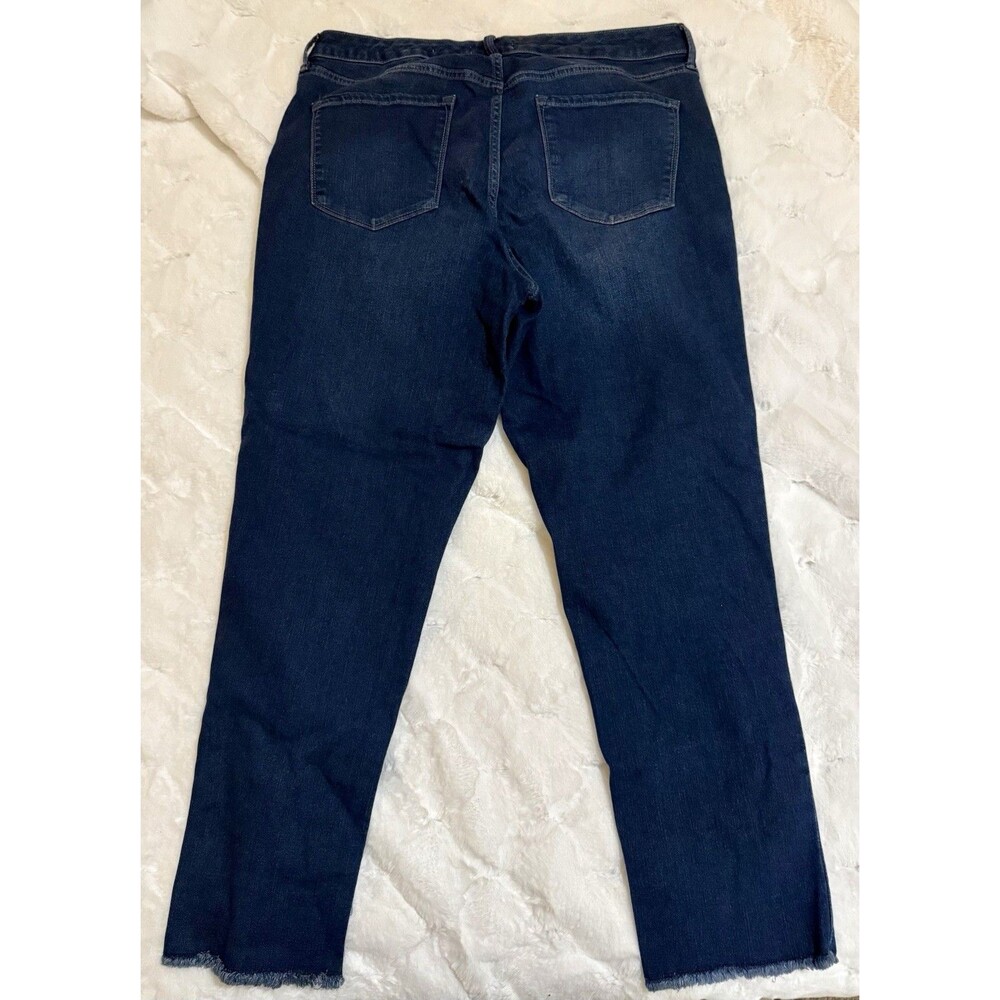 Old Navy Jeans Womens 16 Rockstar Super Skinny Ankle Mid Rise Raw Hem